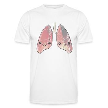 Lunge Organ - Männer Funktions-T-Shirt - Weiß - Vorne - AI Model Male 178 dark (178cm)