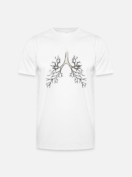 Bronchien Anatomie - Männer Funktions-T-Shirt - Weiß