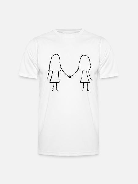 Beste Freunde - Männer Funktions-T-Shirt - Weiß
