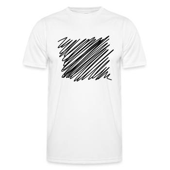 Zeichnen Linien - Männer Funktions-T-Shirt - Weiß - Vorne - AI Model Male 178 dark (178cm)