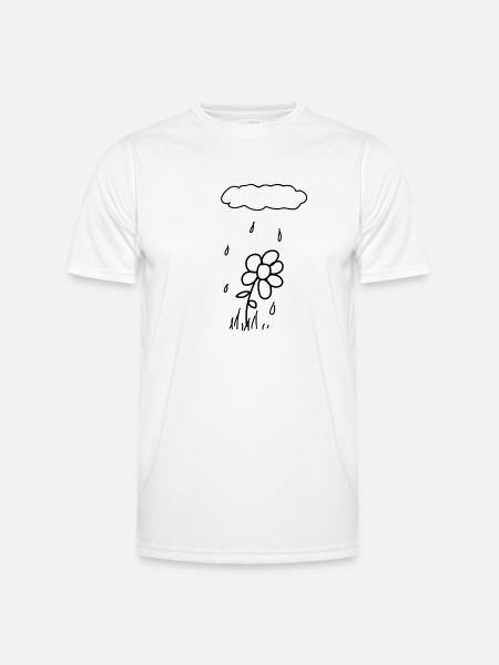 Flower Rain - Men's Functional T-Shirt - white