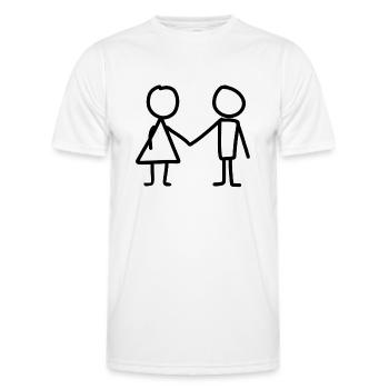Amour amour amour - T-shirt sport Homme - blanc - Devant - AI Model Male 178 dark (178cm)