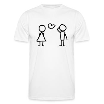 Liebespaar Pärchen - Männer Funktions-T-Shirt - Weiß - Vorne - AI Model Male 178 dark (178cm)