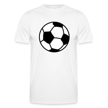 fußball ball - Männer Funktions-T-Shirt - Weiß - Vorne - AI Model Male 178 dark (178cm)