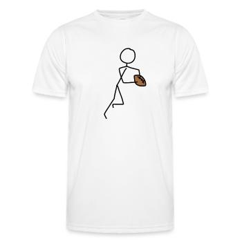 sport ball - Männer Funktions-T-Shirt - Weiß - Vorne - AI Model Male 178 dark (178cm)