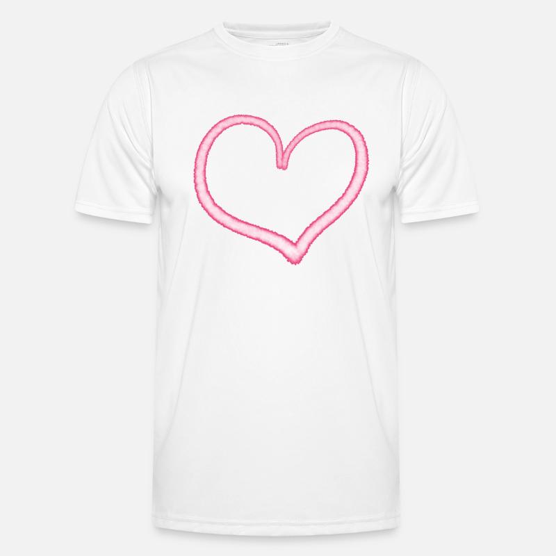 herz rosa Männer Funktions-T-Shirt