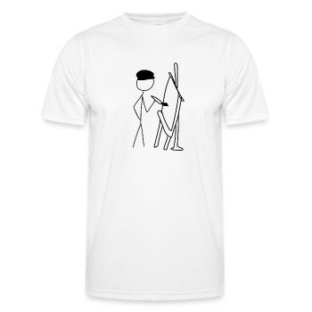 künstler zeichner - Männer Funktions-T-Shirt - Weiß - Vorne - AI Model Male 178 dark (178cm)