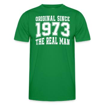 A true original since 1973, perfectly funny Year - Men's Functional T-Shirt - kelly green - Front - AI Model Male 178 dark (178cm)