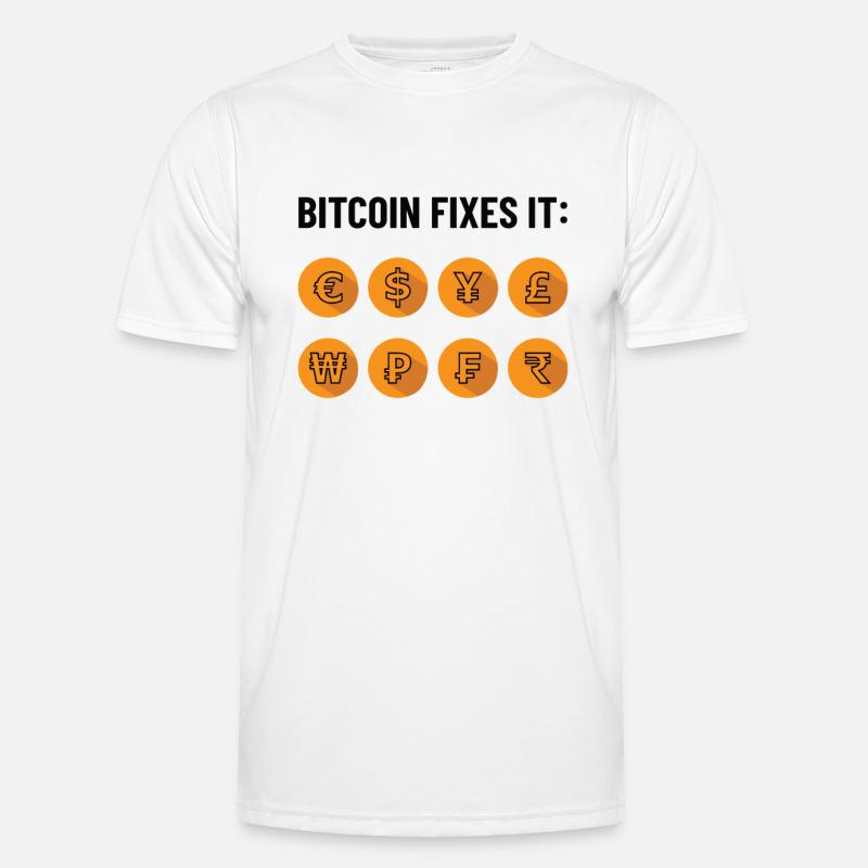 Bitcoin Fixes It - Bitcoiner, BTC Only Geschenk Männer Funktions-T-Shirt
