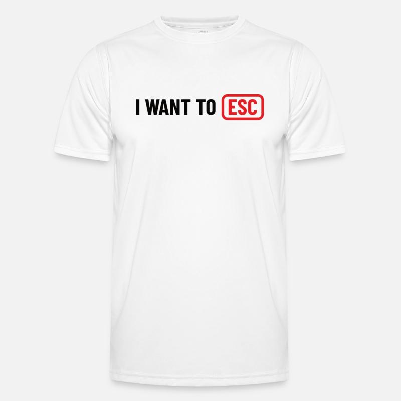 I want to ESC - Computer Scientist, Developer Gift Men's Functional T-Shirt