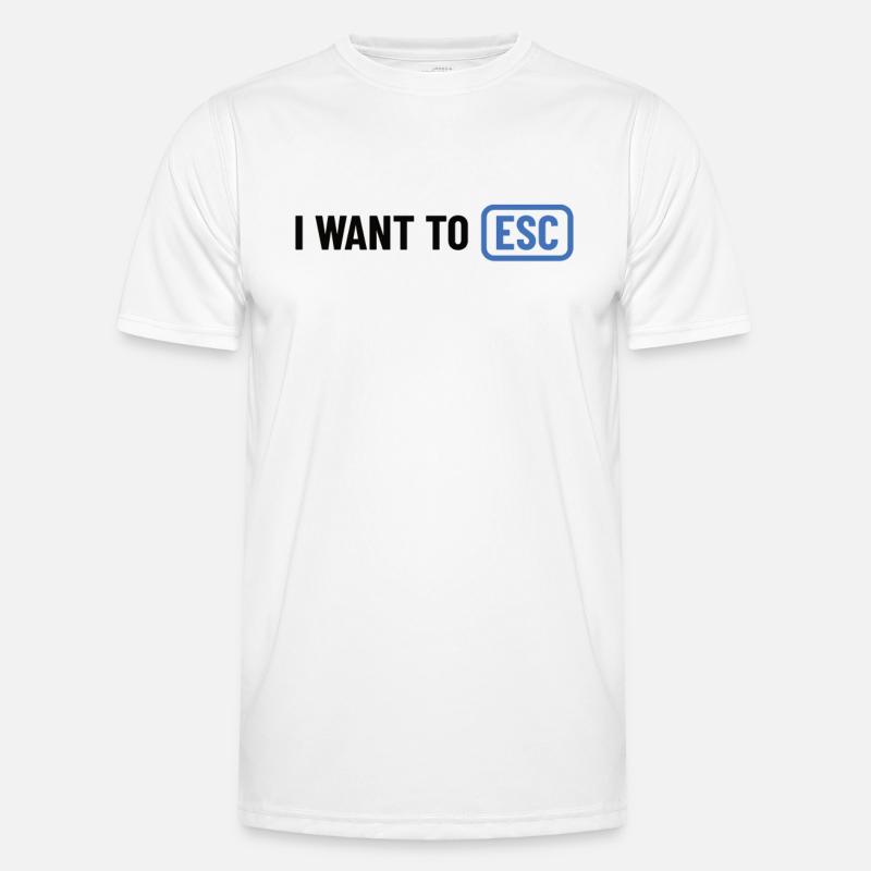 I want to ESC - Computer Scientist, Developer Gift Men's Functional T-Shirt