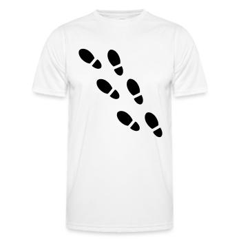 Spuren - Füße - Männer Funktions-T-Shirt - Weiß - Vorne - AI Model Male 178 dark (178cm)