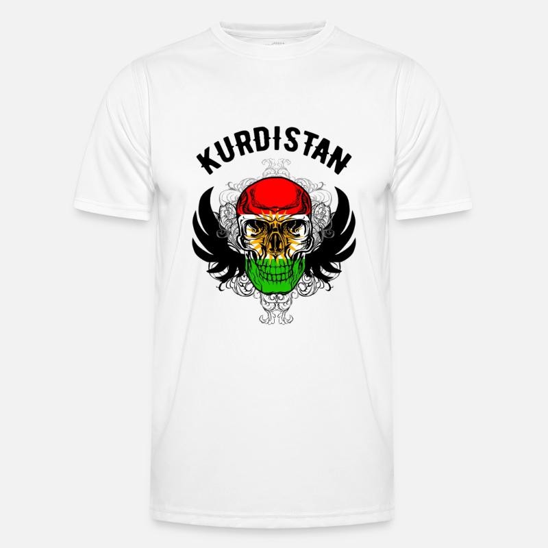 Kurdistan Flagge Bakur Bashur Rojava Rojhlt Newroz Männer Funktions-T-Shirt