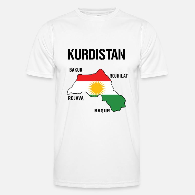Kurdistan Flag Bakur Bashur Rojava Rojhlt Newroz Men's Functional T-Shirt