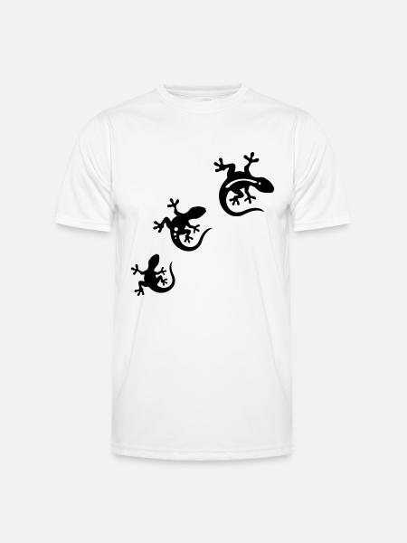 GECKO Terzett - Männer Funktions-T-Shirt - Weiß