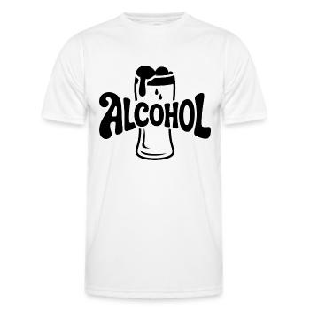 Alcool - Cool Drinking Logo - T-shirt sport Homme - blanc - Devant - AI Model Male 178 dark (178cm)