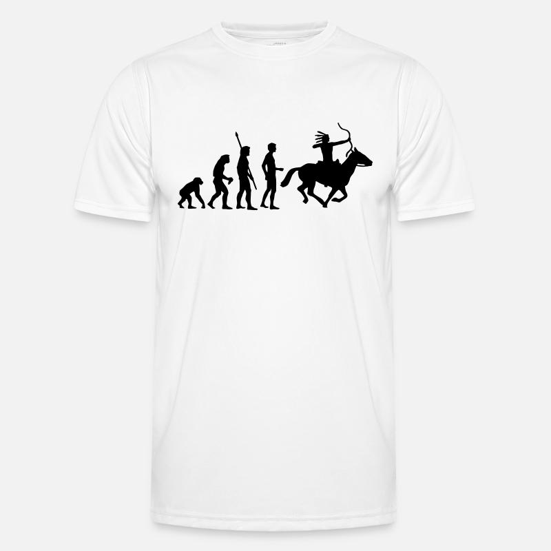 evolution_indianer - Men's Functional T-Shirt - white