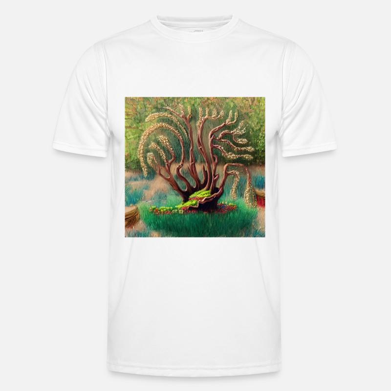 old tree during easter - Men's Functional T-Shirt - white