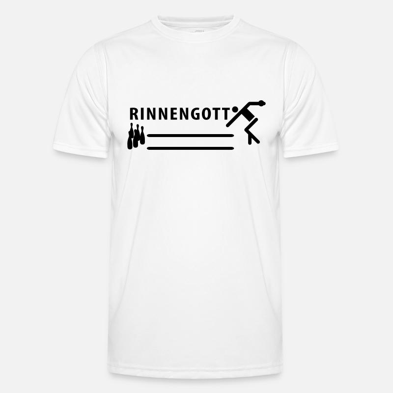 Bowling - gutter God - Men's Functional T-Shirt - white