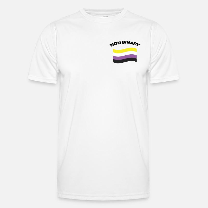 NON BINARY FLAGGE Brusttasche Männer Funktions-T-Shirt