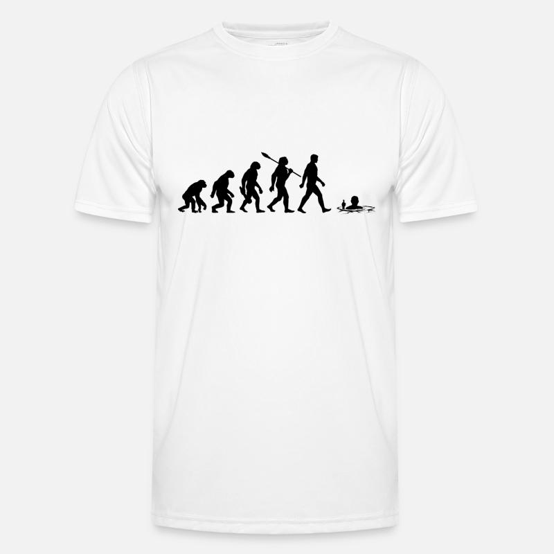 Evolution - Eisbader - Winterbaden - Eisbaden - Männer Funktions-T-Shirt - Weiß