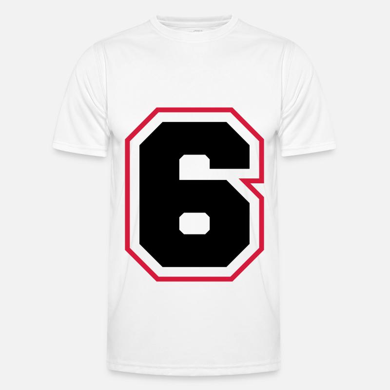 6 Number symbol - Men's Functional T-Shirt - white