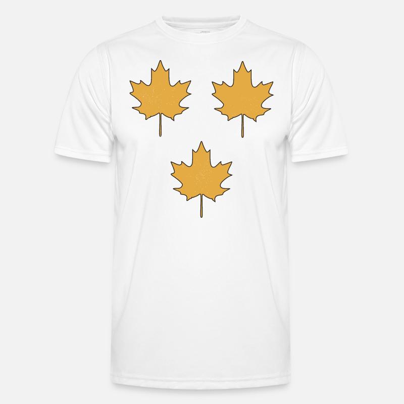 maple leaf pattern - Men's Functional T-Shirt - white
