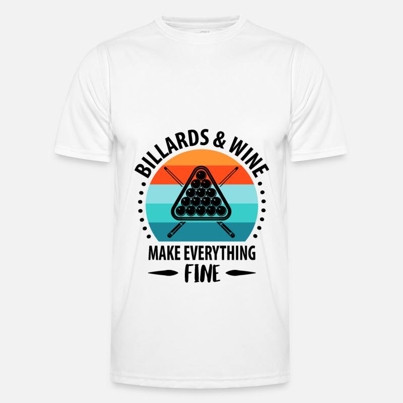 Pool Billiards Queue Billiards Player Retro Vintage Men's Functional T-Shirt