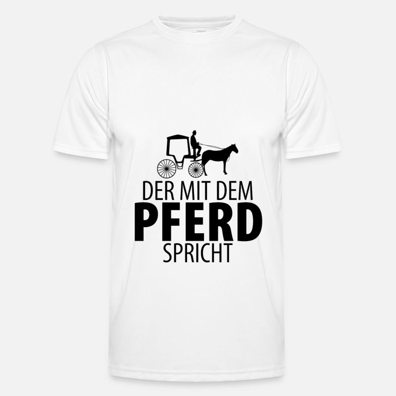 Kutscher Kutsche Pferdekutscher Kutschieren Herren - Männer Funktions-T-Shirt - Weiß