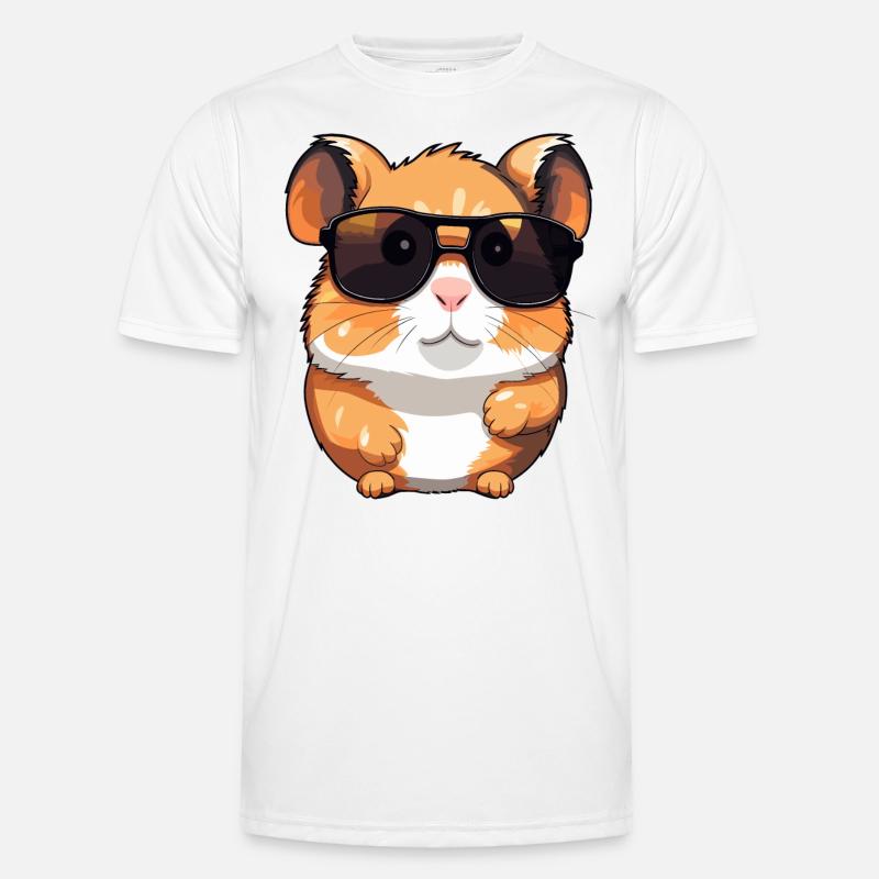 Mignon hamster avec des lunettes de soleil T-shirt sport Homme