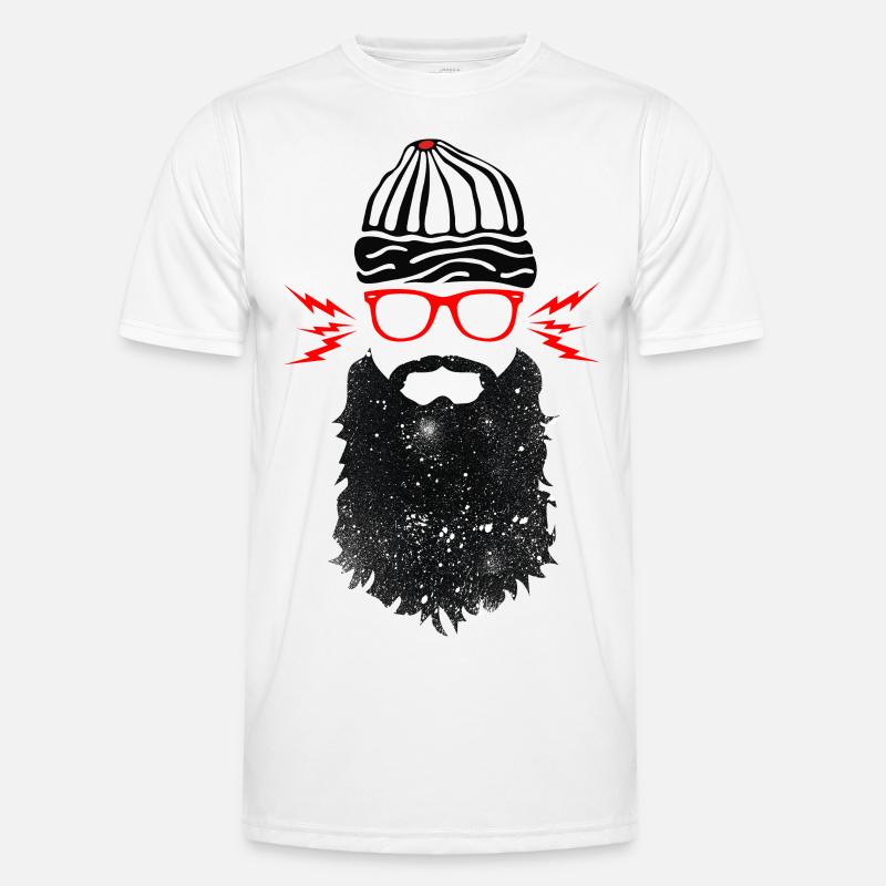 Nerd Beard Glasses Men's Functional T-Shirt
