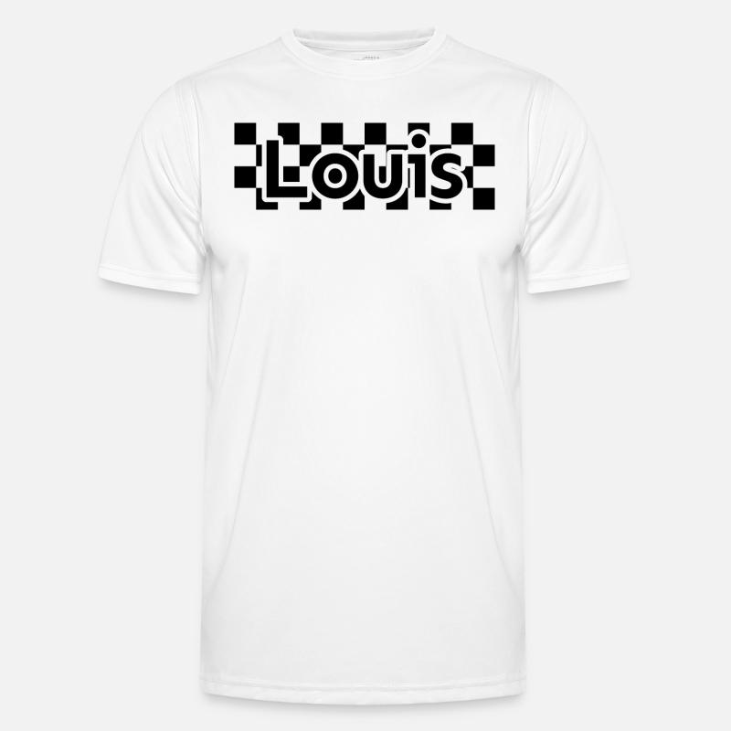 Checkerboard Text First Name Man Last Name Louis Men's Functional T-Shirt