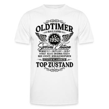 Oldtimer Baujahr 1950 Jahrgang Geburtstag Geschenk - Männer Funktions-T-Shirt - Weiß - Vorne - AI Model Male 178 dark (178cm)