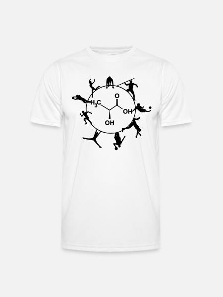 Milchsäure / Laktat / Sport - Männer Funktions-T-Shirt - Weiß