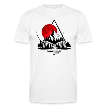 DEAW Triangel 3 - Männer Funktions-T-Shirt - Weiß - Vorne - AI Model Male 178 dark (178cm)