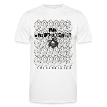 Schwarzes Schaf - Männer Funktions-T-Shirt - Weiß - Vorne - AI Model Male 178 dark (178cm)