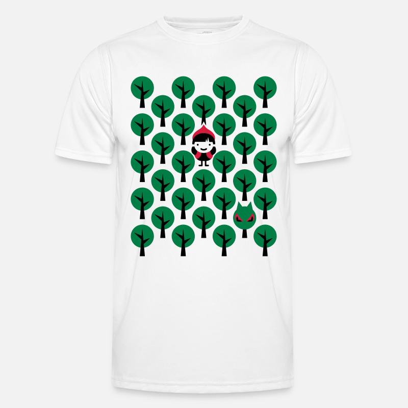 Fairytale - Märchen - Rotkäppchen - Wolf - Grafik Männer Funktions-T-Shirt