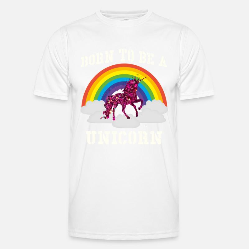 Rainbow Unicorn - Funktionsshirt til herrer - hvid