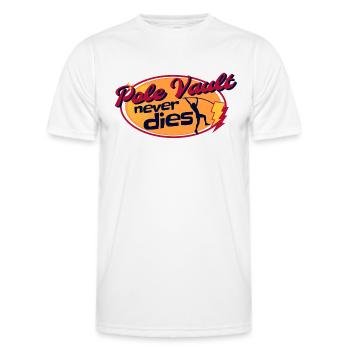 Pole vault sports athlete - Men's Functional T-Shirt - white - Front - AI Model Male 178 dark (178cm)