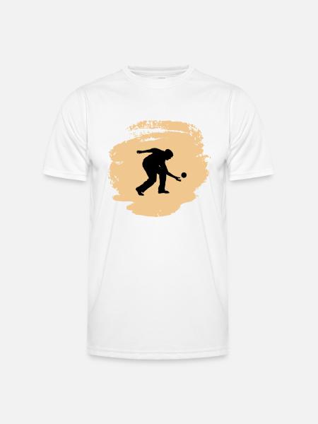 Boule Bocce Boccia-Spieler - Männer Funktions-T-Shirt - Weiß