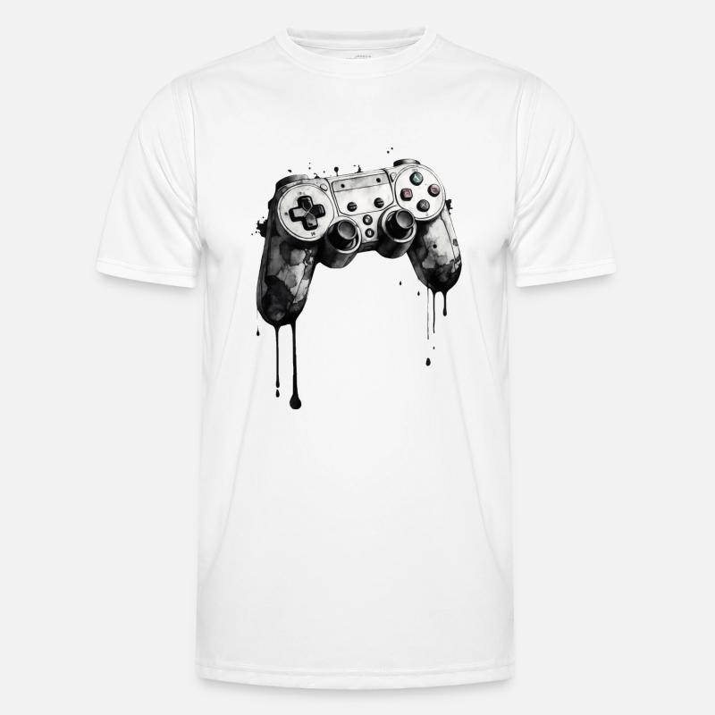 Controller Breakdown: Game Over - Men's Functional T-Shirt - white