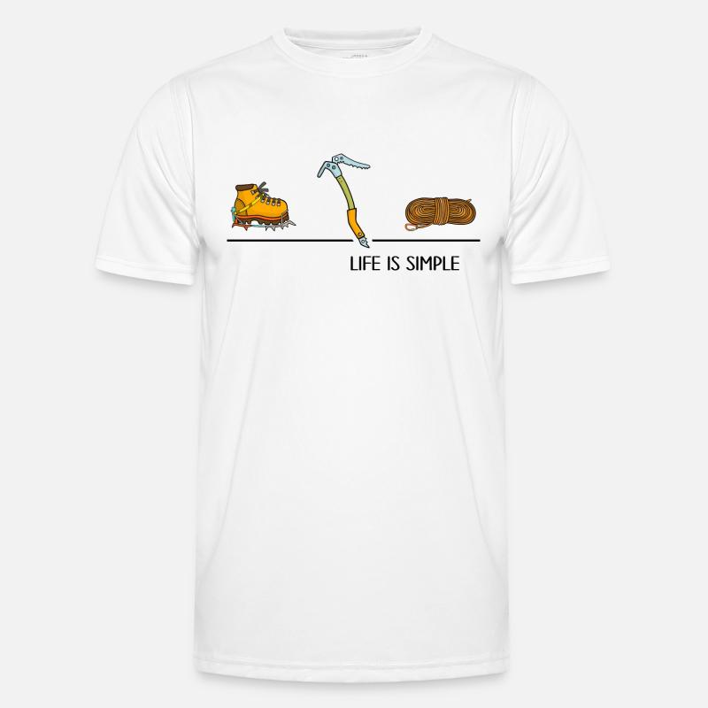 Klettern Bergsteiger Eisklettern Hochtour Gipfel - Men's Functional T-Shirt - white