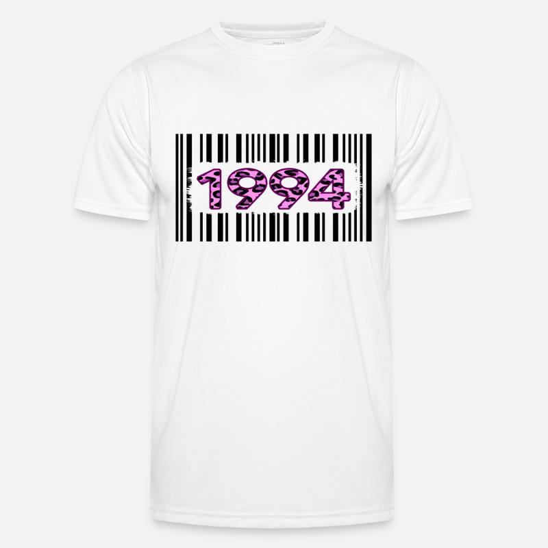 1994 geburtstag barcode rosa leopard retro party Männer Funktions-T-Shirt