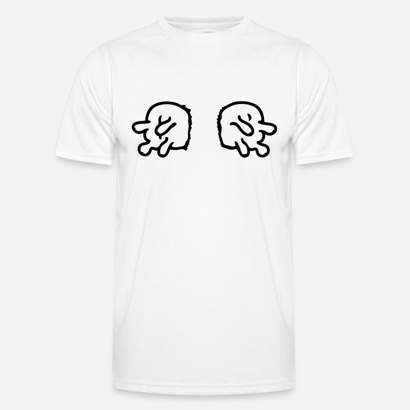 doppeltes Euter - line Männer Funktions-T-Shirt