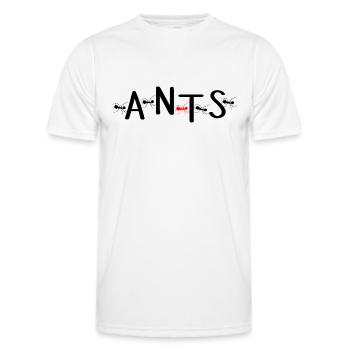 ant ant ant friends cool ants saying - Men's Functional T-Shirt - white - Front - AI Model Male 178 dark (178cm)