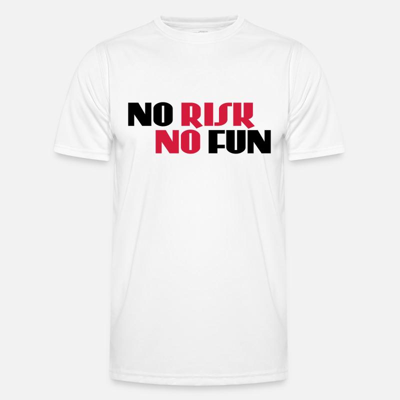 No risk, no fun - Men's Functional T-Shirt - white