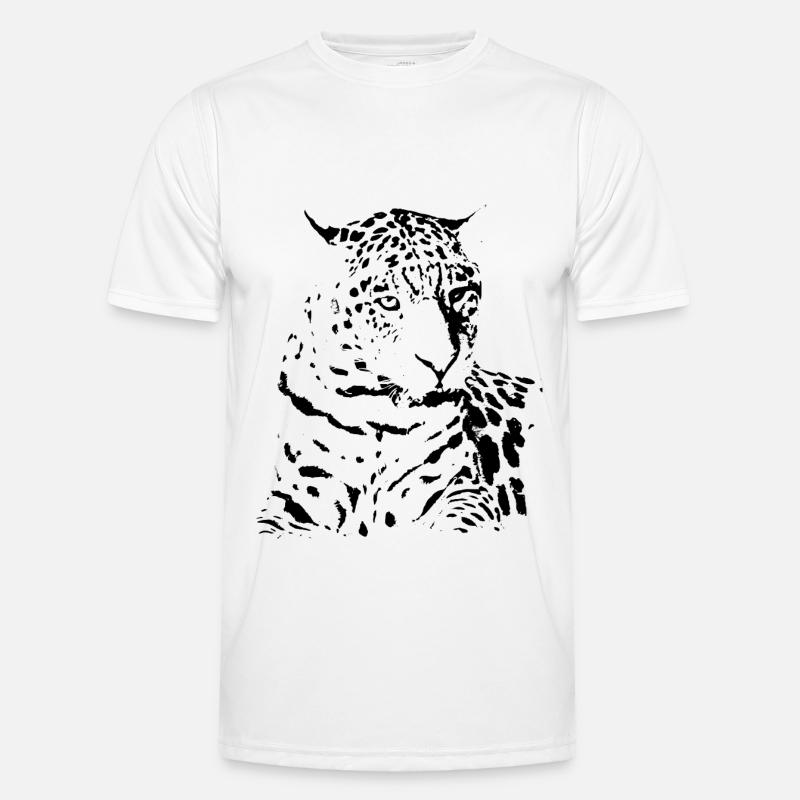leopard schwarz Geschenke Geschenkidee - Männer Funktions-T-Shirt - Weiß