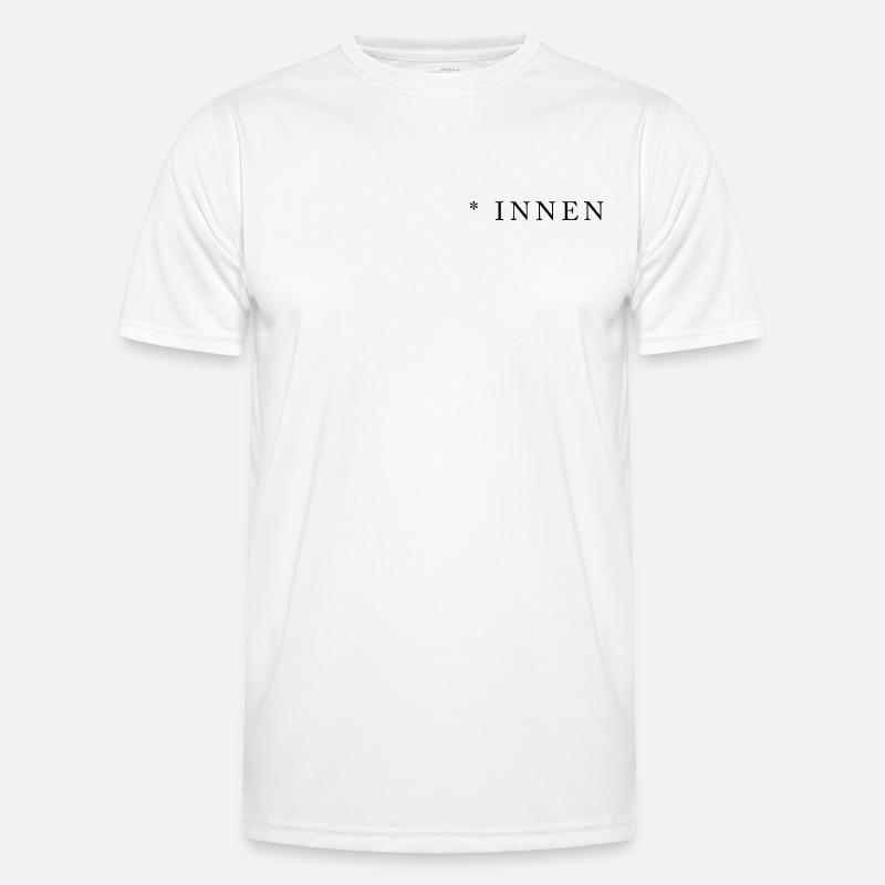 *Innen - Männer Funktions-T-Shirt - Weiß