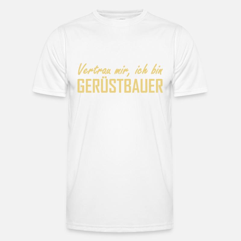 Gerüstbauer - Männer Funktions-T-Shirt - Weiß