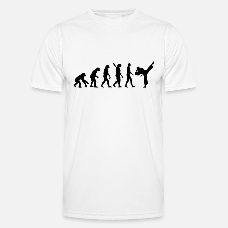 Evolution Karate - Männer Funktions-T-Shirt - Weiß